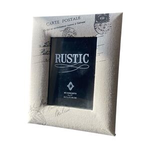 Rustic by Concepts 5x7” Cream Black Paris French Postcard Fabric Picture Frame